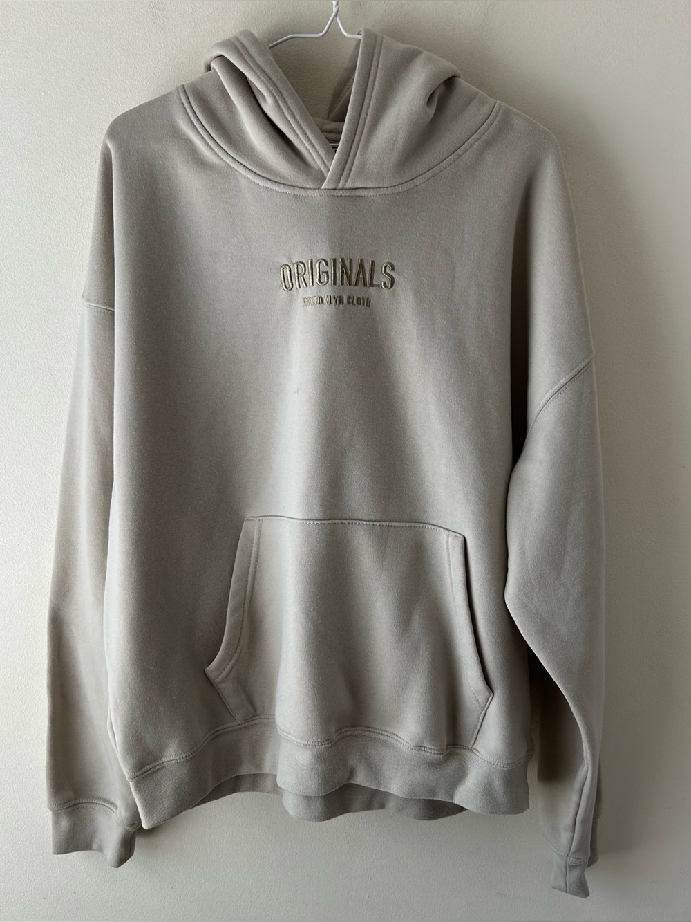 5 FOR $25 | Brooklyn Cloth Originals Hoodie Sweatshirt Neutral Tan M